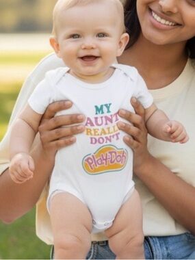 My Aunt Really Don’t Playdoh Onesie NWOT